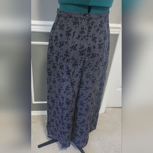 Liz Claiborne Gray Floral Maxi Skirt